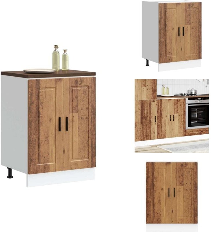 Küchenunterschrank Porto Altholz-Optik Holzwerkstoff - Küchenunterschrank - Küchenunterschränke - Küchenschrank - Spülen...