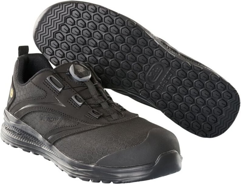 Sicherheitshalbschuh S1P mit boa® Sicherheitshalbschuh S1P Sicherheitsschuhe Gr. 1037, schwarz/schwarz - Mascot