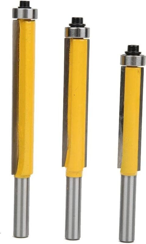 Sollbry Stück 8 mm Schaft Holzbearbeitungsfräser mit Lager für Holz, Fräser (gelb)