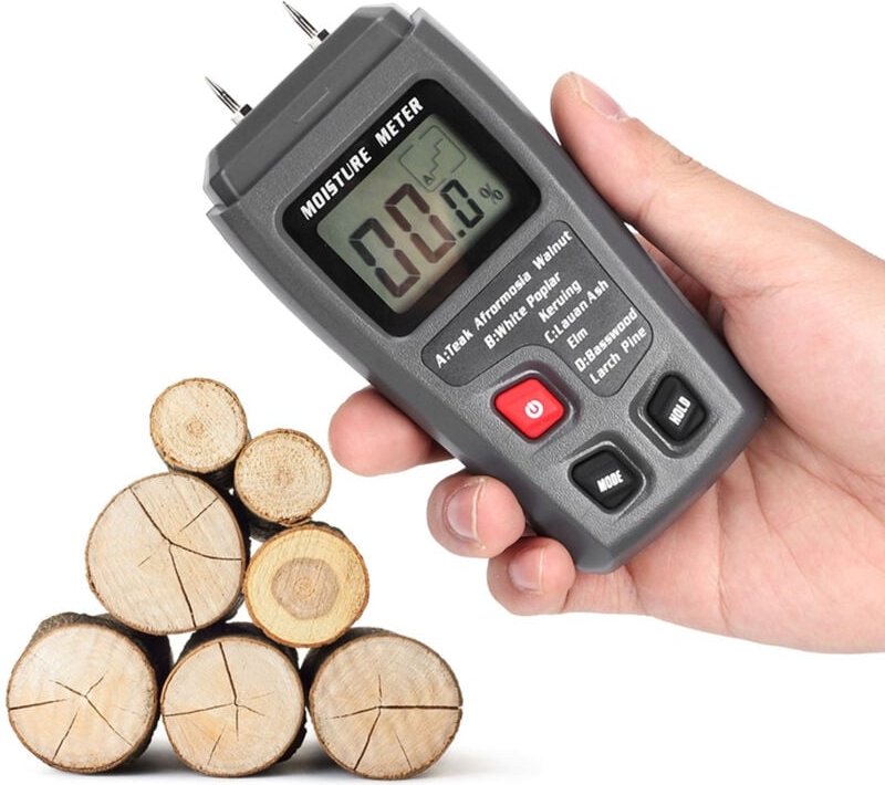 Ej.life - Feuchtigkeitstester, digitaler Feuchtigkeitsdetektor mit HD-LCD-Display, Holzhygrometer, Bereich 0–99,9 %, Gen...