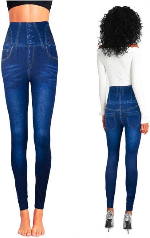Trade Shop - TERMIC LEGGINGS N9050 EFFECT DENIM RUINUR MOD. MAIEN MIT INTERNATIONALER FUTTER - XL-XXL