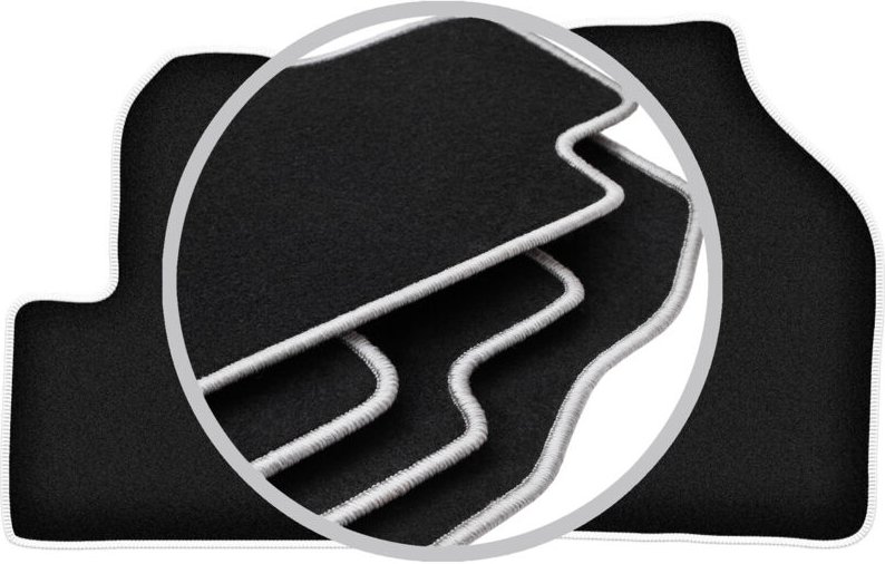 CARLUX-SILVER Autofußmatten für: Ford Transit Connect Kombi (2003-2012)