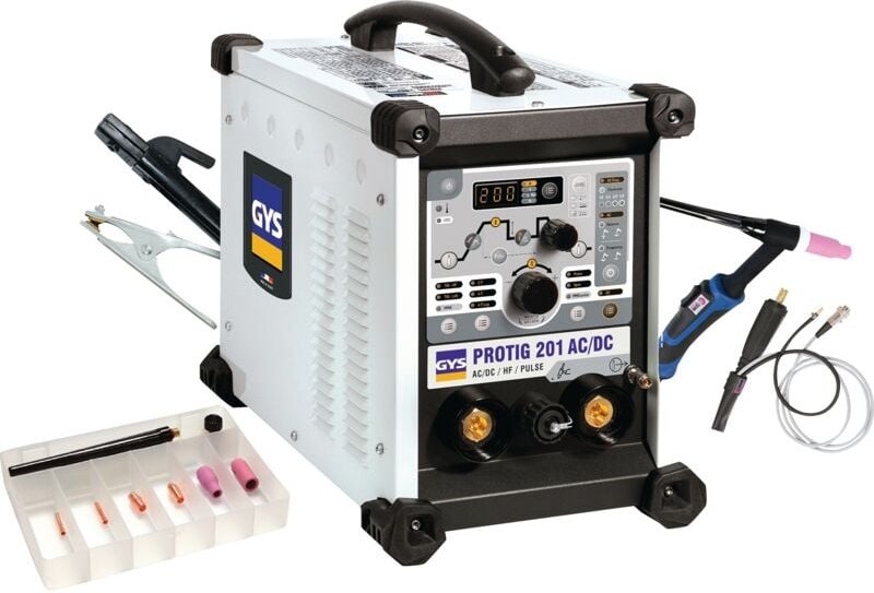GYS - TIG-Schweißanlage protig 201 ac/dc hf fv m.Zub.10 -200 a gasg.