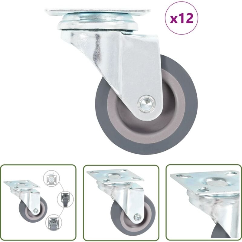 The Living Store - vidaXL 12 Stk. Lenkrollen 50 mm