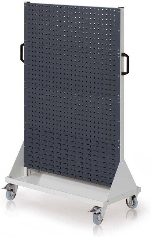 Kappes RasterMobil® mobiler Arbeitsplatzschrank Größe 4 1580x1000x500mm 6x Lochplatte 2x Schiltzplatte anthrazitgrau