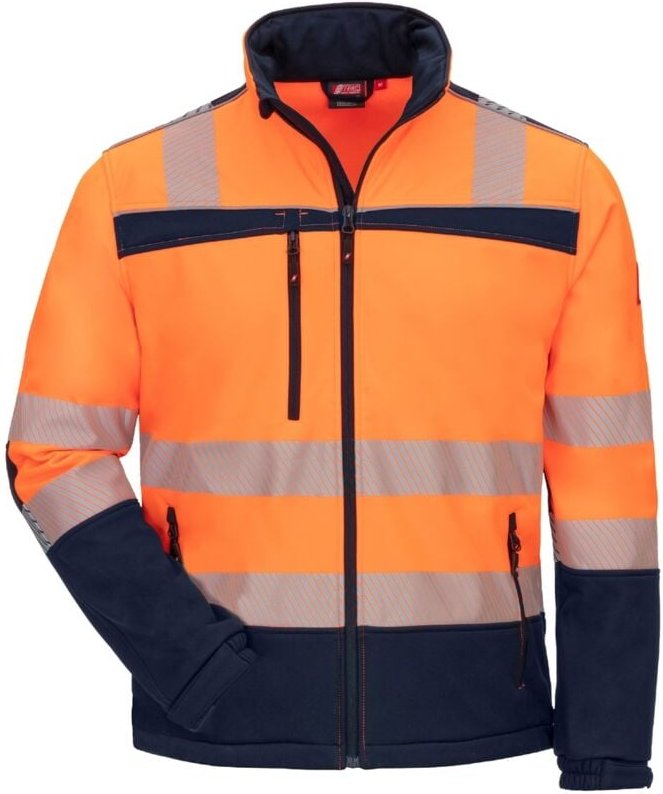 NITRAS MOTION TEX VIZ Softshell-Jacke Gr. XL hi-vis orange/marine Kl. 2 7172