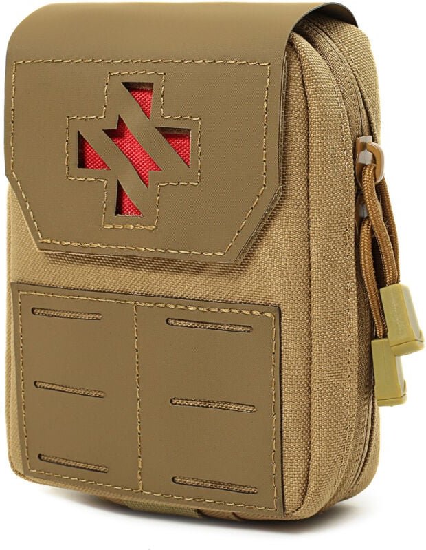 Taktische Sanitätstasche – Erste-Hilfe-Set & abnehmbares IFAK Molle-kompatibel 1000D Nylon D-Ring-Verschluss (Schlammfar...