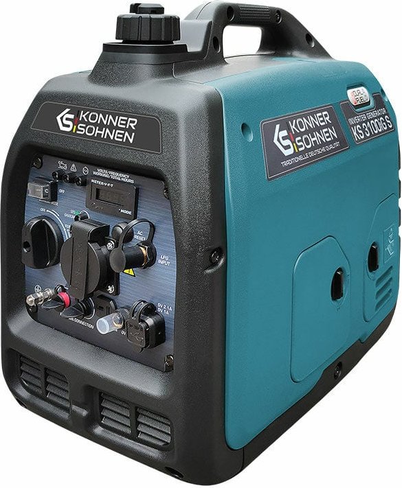 Könner&söhnen - LPG/Benzin-Inverter-Generator ks 3100iG s von Höchstleistung 3100 w, Schuko-Steckdose 230 v, 2 USB-Ansch...