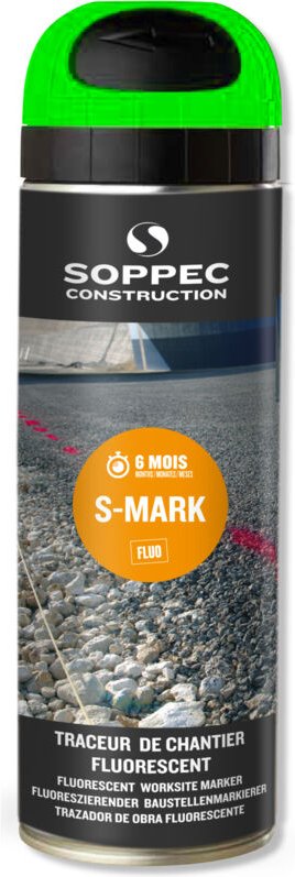 Sprühdose - Baustellenmarkierer SOPPEC grün fluoreszierend s mark 3-6 Monate - 141918