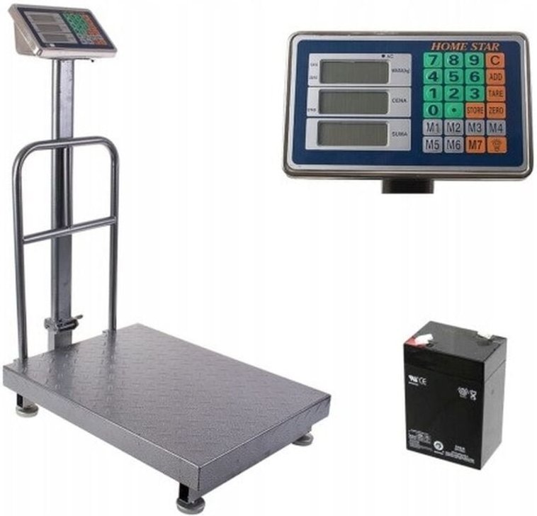 Lagerwaage 300 kg mit Taschenhalterung 50x40cm ab 10G LCD Batterie