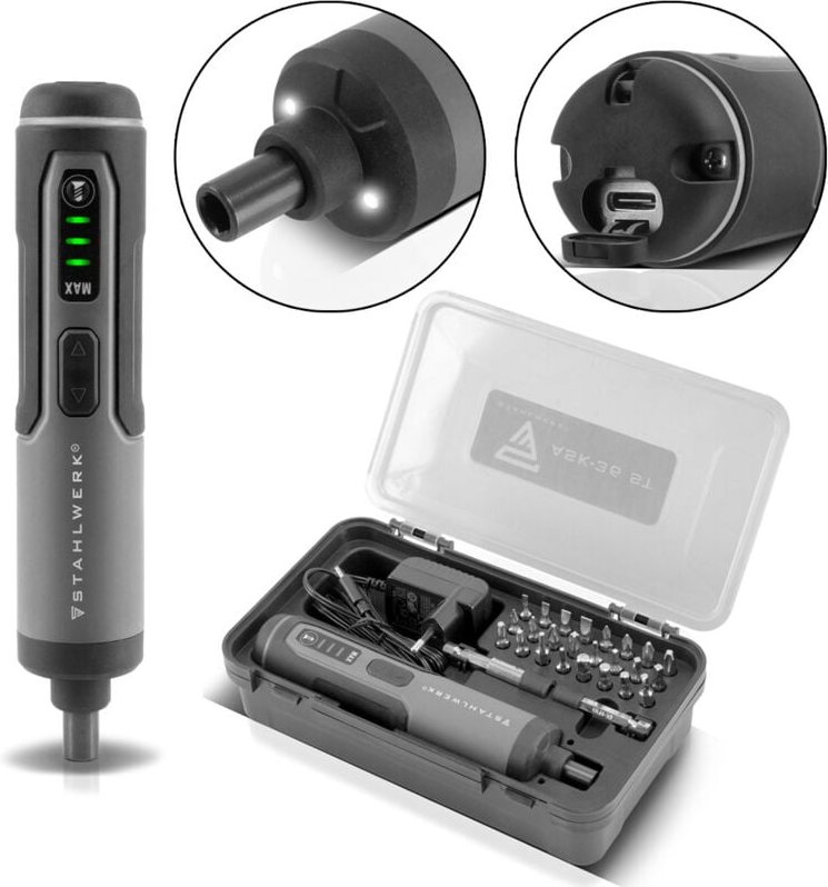 Stahlwerk - Akkuschrauber ASK-36 st Stabschrauber Set, 25tlg 3,6 v Motor 1300 mAh