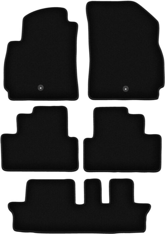 Thumbnail - BASIC schwarze Veloursmatten für: CHevrolet Orlando I 7 Personen (2011-2015)