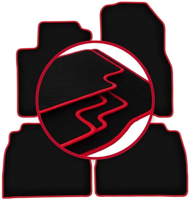 CARLUX-RED Autofußmatten für: Mercedes ML W163 SUV (1998-2005)