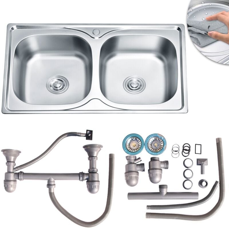 Doppelspülbecken Edelstahl Spüle Einbauspüle Edelstahlspüle Spülbecken Küche