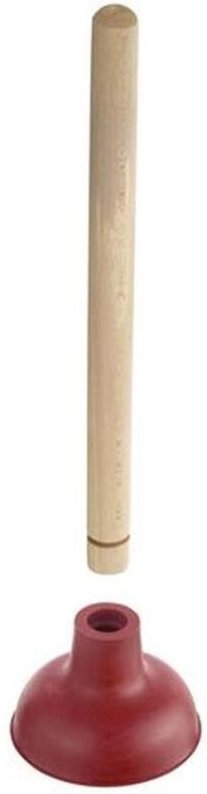 Haas - Otto Gummi-Ausgußreiniger Hector klein mit Holzstiel 3101