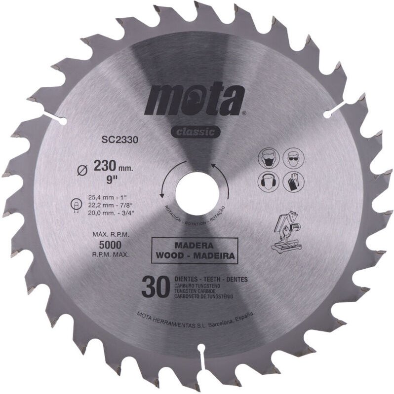 Mota Herramientas - Widia Kreissäge, 230mm, 30 Zähne Mota Werkzeuge 39555
