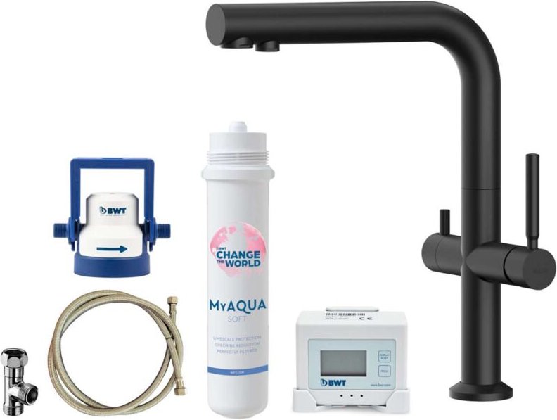 Kielle - Wimeo - Spültischarmatur inkl. Filter, schwarz matt 10525SFI84