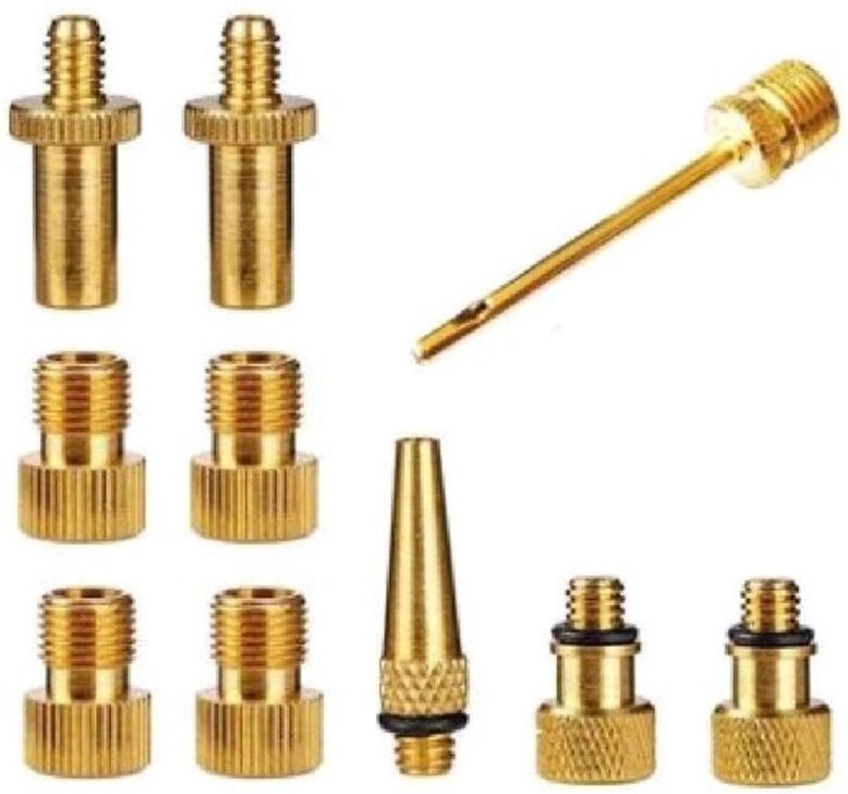 Thumbnail - 10 Stück Inflator Pump Düsen Kit Presta Schrader Ventil Rohr Fahrrad Adapter für Road & Fixie Reifen Pumpe