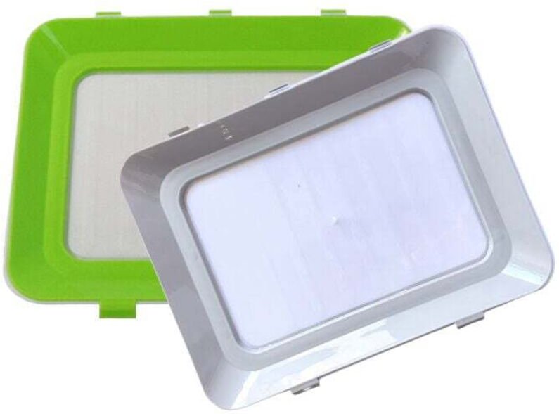 Aiperq - Lunchbox Brotdose Fresh & Clik i 2er Set Aufbewahrungsschalen Alternative zu Frischhaltefolie i Wiederverwendba...