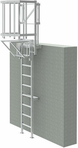 Ortsfeste Steigleitern mit Sperrklappe - Steighöhe 2.00 bis 2.50m - CS25-CVAP