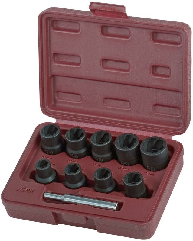 10-t. Ausdreh-Stecknuss-Satz 10-19 mm