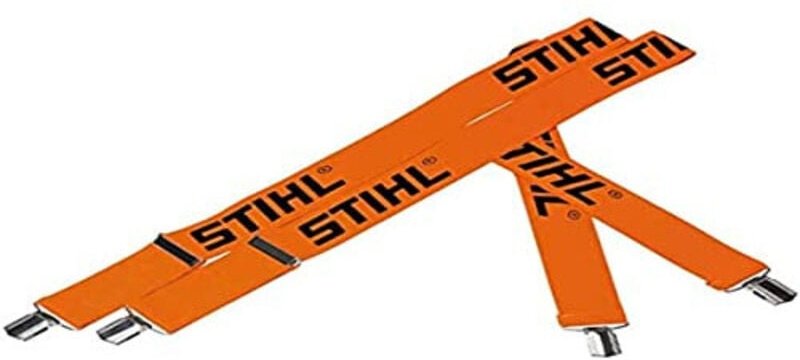 Hosenträger Orange & Schwarz mit Metallclips & Kunststoffinlay 110 cm - Stihl