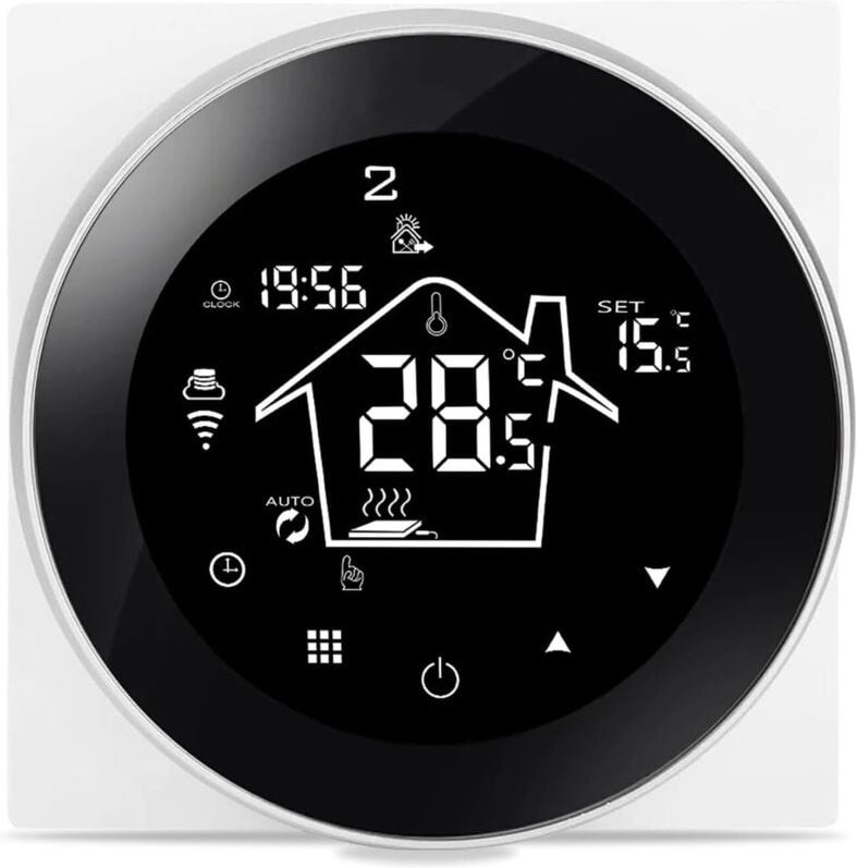 WiFi-verbundener Thermostat für programmierbare elektrische Fußbodenheizung 16 A, intelligenter Raumthermostat für Fußbo...