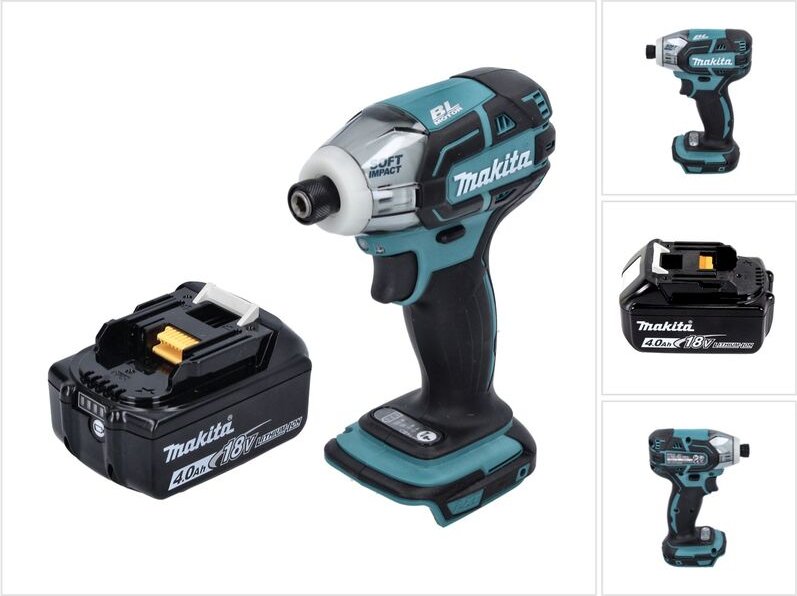 Dts 141 M1 Akku Impulsschrauber 18 v 40 Nm 1/4' Brushless + 1x Akku 4,0 Ah - ohne Ladegerät - Makita