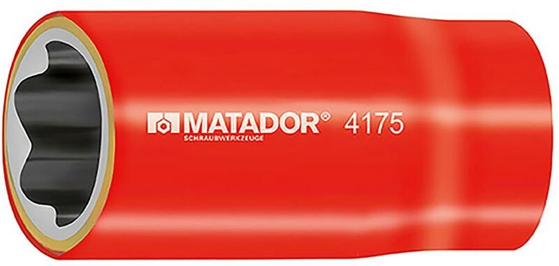 Steckschlüssel-Einsatz, 6-kt, isoliert, 12,5 mm (1/2"): 8 m