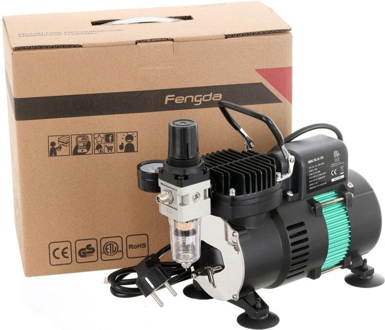 Kolben-Airbrush-Kompressor Ölfrei Leise Betrieb Autostart