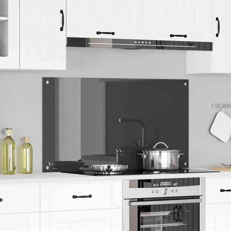 Küchenrückwand Dunkelgrau 110 x 60 x 0.6 cm Vidaxl