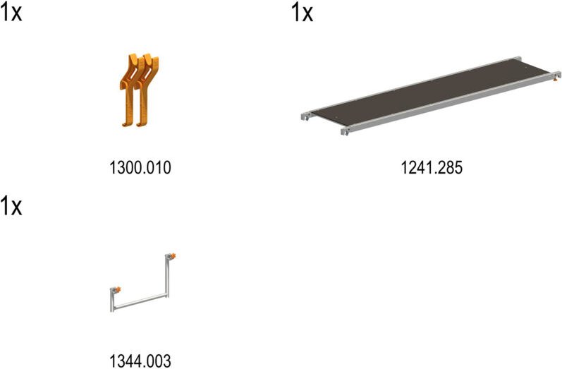 Layher Nachrüstset P2 für Gerüst Uni Breit 1402.102