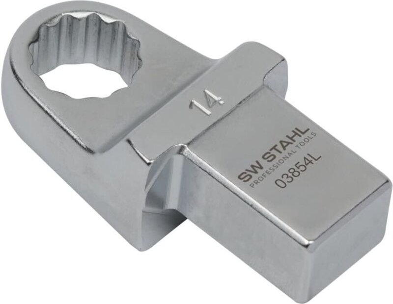 SW-Stahl 03854L Einsteck-Ringschlüssel 14 mm I Einsteckvierkant 14 x 18 mm I Einsteckringschlüssel SW 14mm