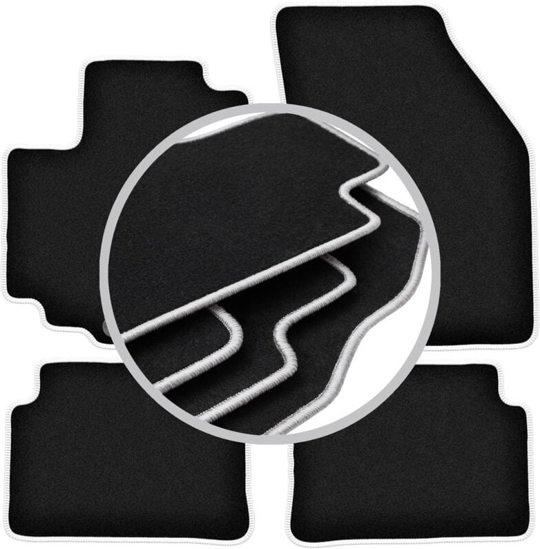 CARLUX-SILVER Autofußmatten für: Nissan Pixo Fließheck (2008-2013)