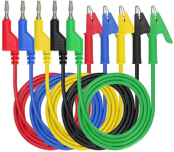 Fitags - 15 a, 4 mm, Krokodilklemme, Bananenstecker, doppelseitige Messleitung, Multimeter, Spannungsklemme, Krokodilkle...