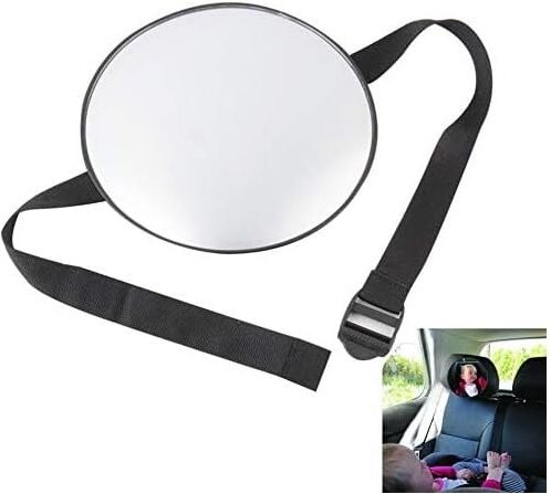 Ersandy - Rückspiegel für Babyautos, konvexer Rückspiegel mit großem Sichtfeld aus unzerbrechlichem Material (ABS-Kunsts...