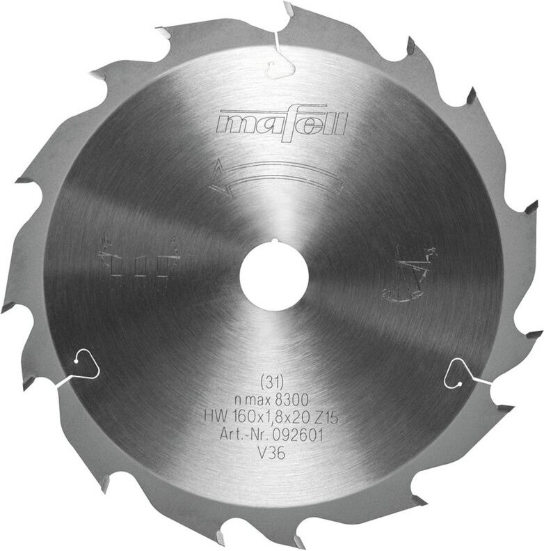 Mafell - Sägeblatt KSB-WL160 gt 160x1,2-1,8x20mm Z15-5 2WZ-FZ Handkreissäge 092601
