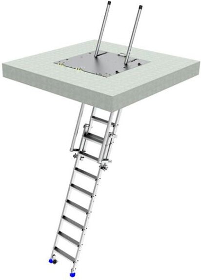 Matisère - Ortsfeste Steigleiter verstellbar 3.20m bis 4.95m - MAD7SKD