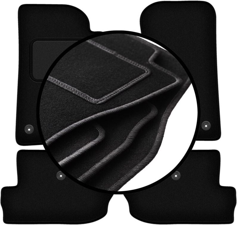 Komplettset Veloursmatten für: Jeep Wrangler IV Offroad (2017-)