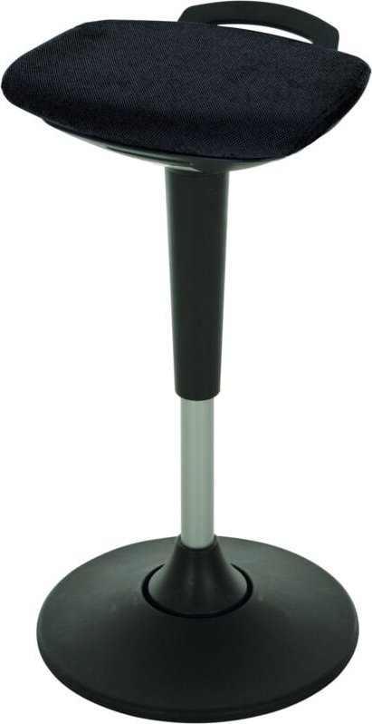 Multibewegliche Stehhilfe mit Tellerfuß Sitzhöhe 600-840mm Schwarz - Stier
