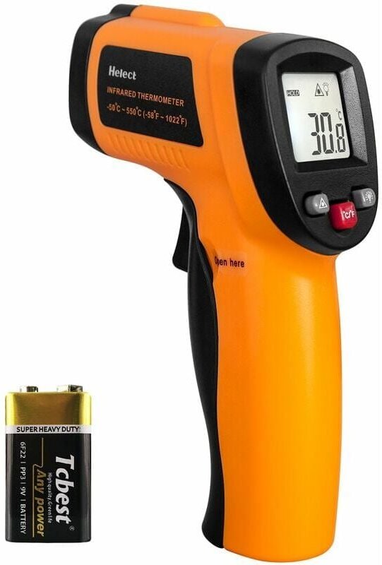 Ulisem - Infrarot-Thermometer, berührungsloses Laser-Infrarot-Thermometer von -50 °c bis 550 °c, hintergrundbeleuchteter...