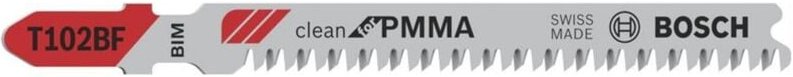 Bosch - pro Plastics pmma clean T102BF Stichsägeblatt, 92 mm, 3-tlg.