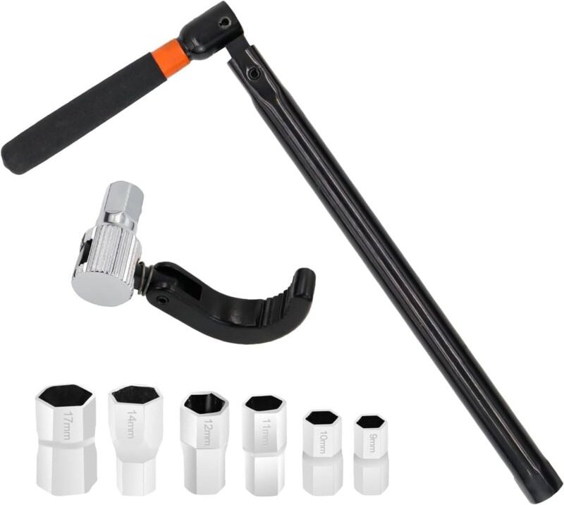 Schlüssel für Wasserhahn-Set, Ersatz-Wasserhahnschlüssel 9-17 mm, Schlüssel für Spültischarmatur-Montage für Wasserhähne...