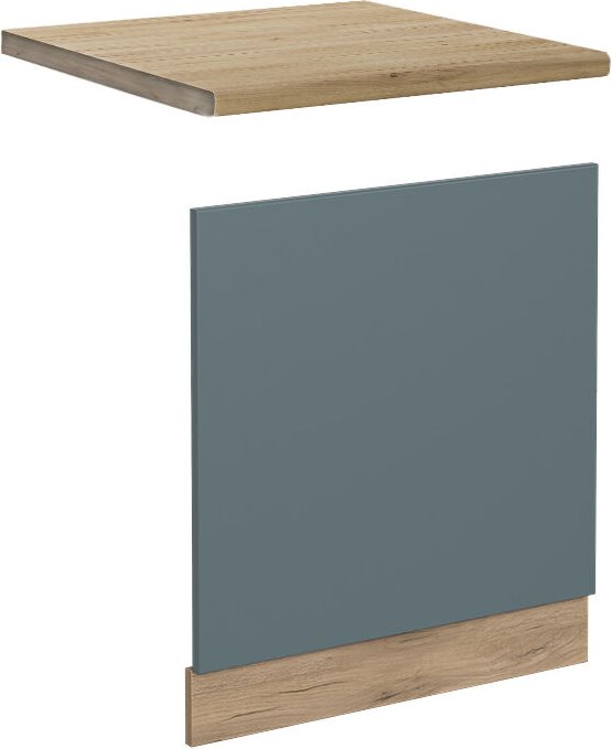 Vicco - Frontblende R-Line, Blau-Grau, 60 cm , ap Eiche