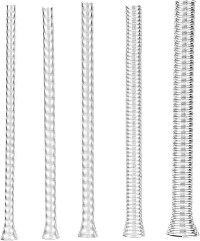 Superelastisches Stahlfederrohr, 5 Stück 21 cm Zugfeder, Druckfeder-Set, PVC-Elektrodraht-Biegerohrfeder, für gebogene K...