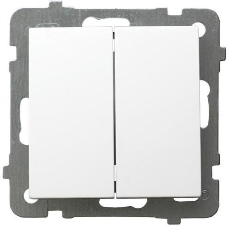 Doppelter Treppenschalter, weiß, AS