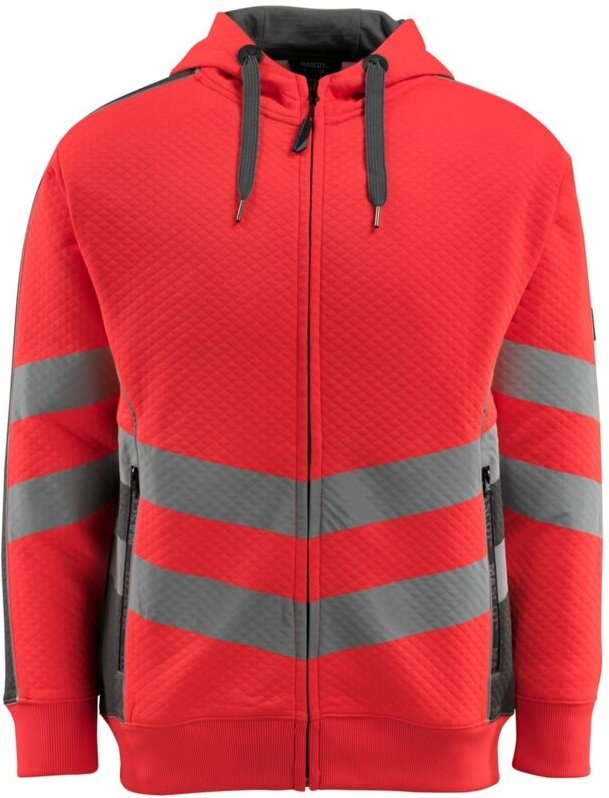 Mascot Warnschutz Kapuzensweatshirt CORBY SAFE SUPREME mit Reißverschluss 50138 Gr. 2XL warnrot/dunkelanthrazit