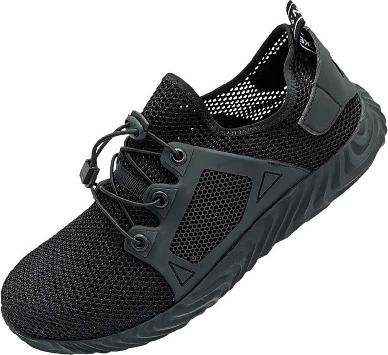 Euro Vanadium - S1P Sicherheitsschuhe mit wabenförmiger Belüftung Schwarz 47