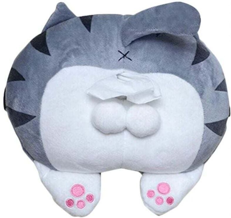 Porta fazzoletti di peluche per auto, casa, camera da letto, porta fazzoletti, simpatico porta fazzoletti a forma di gat...