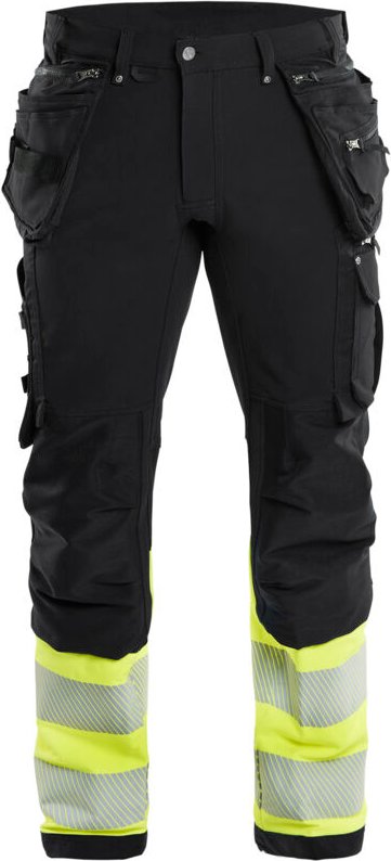 Hochsichtbarer Arbeitshose Artisan Stretch 4D 1993 - Schwarz/Neongelb XL - FR(48) - SE(C54) - Normen